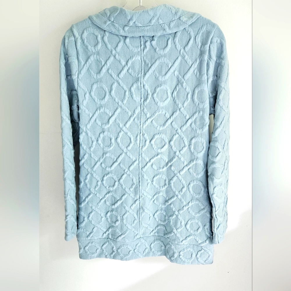 Dolcezza Aqua Quilted Texture Zip Jacket - image 5